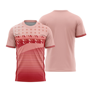 Camiseta de Fútbol Unisex Sublimada Personalizada, Cuello Redondo, Manga Corta, Bloques de Color, Ligera, Patrón Geométrico, Absorbe la Humedad - Product Image 1