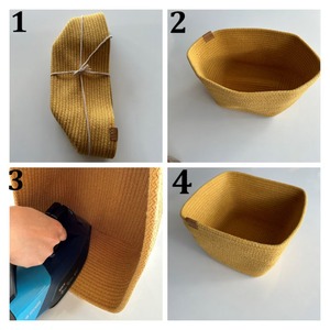 Multi Purpose Colorful Macrame Baskets Perfect For Makeup Skincare And Kitchen <b>Tabletop</b> Organizer And Decorative <b>Storage</b> - Product Image 2