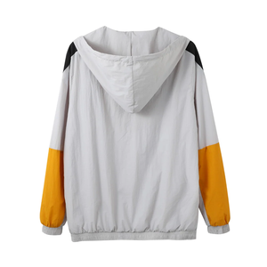 Veste coupe-vent à capuche demi-zip Alpha Grey, noir, or vieilli, gris, 100% polyester, imperméable, fermeture éclair, poches cachées, coupe-vent - Product Image 3