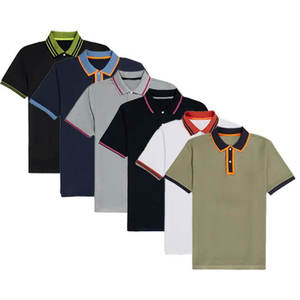 # เสื้อโปโลถักไหมพรมสีพื้นเรียบง่าย สไตล์พื้นฐาน กระดุมติด ผ้าฝ้าย 100% แขนสั้น เสื้อสเวตเตอร์ผู้ชาย - Product Image 2