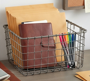 Elegant Black Metal <b>Storage</b> <b>Basket</b> Durable Iron Steel <b>Square</b> Design Multi Purpose Perfect For Kitchen Home Restaurant - Product Image 6