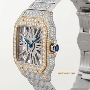 Montre à quartz avec cadran en diamant, boîtier carré, bracelet en acier inoxydable, montre analogique de luxe, style bijoux unisexe - Product Image 6