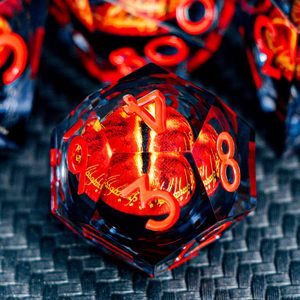 Dadi in Resina Runici DND con Nucleo Liquido Occhio di Gaze, Dadi Poliedrici Affilati per Giochi di Ruolo <span class=keywords><strong>Dungeons</strong></span> & Dragons - Product Image 4
