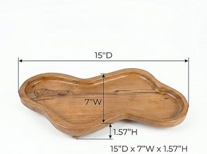 Plateau de service en bois le plus vendu avec surface décorative pour une présentation attrayante des repas et des aliments - Product Image 2