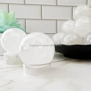 Sphère de cristal de quartz clair naturel poli, pierre précieuse de guérison, vente en gros - Product Image 3