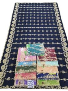 ผ้าคลุมไหล่ผ้าฝ้ายลายลูกไม้แอฟริกันสไตล์ดูไบ ลายดอกไม้ สำหรับผู้หญิง |   ผ้าคลุมศีรษะอิสลามแบบระบายอากาศได้ 2.2 ม. ประดับด้วยคริสตัล สำหรับใช้ในชีวิตประจำวัน - Product Image 2