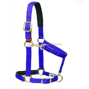 Licol de cheval en nylon de qualité supérieure, rembourré, à dégagement rapide, réglable, avec attache pour le menton et la gorge, dans des couleurs vives et des tailles personnalisées - Product Image 2