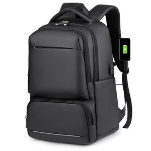Sac à dos pour ordinateur portable noir résistant à l'eau, sac à dos de voyage exécutif - Product Image 3