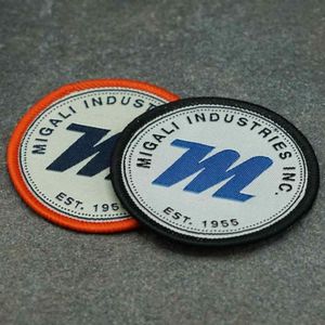 Circular Embroidered Patch With Mountain Camp Scene Iron-On <b>Applique</b> For Gifts - Product Image 4