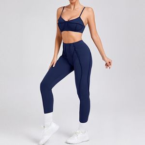 Conjunto Deportivo de Alta Elasticidad para Mujer, Cómodo Conjunto de Gimnasio, Leggings de Yoga con Control de Abdomen, Ropa Deportiva para Mujer - Product Image 1