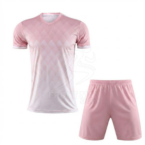 Ensemble de maillots et shorts de football respirants et écologiques 100 % polyester avec taille élastique, coupe confortable pour les matchs de compétition - Product Image 3