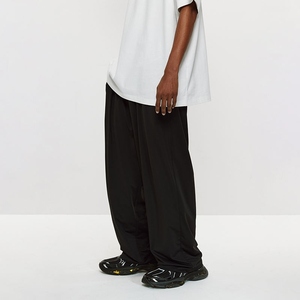 OARH INT INDUSTRY MAS-1581 2026 Mens Wide Leg Canvas Pants Flat Front <b>Elastic</b> <b>Waist</b> Casual Breathable 100% Cotton Winter Fleece - Product Image 3