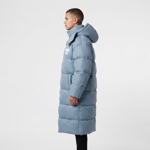 Veste d'hiver longue à capuche pour homme, coupe-vent, chaude, rembourrée, pour l'extérieur, couleur unie - Product Image 4