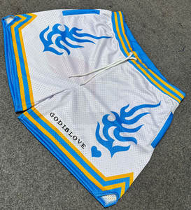 Pantalones Cortos de Baloncesto de Malla 100% Transpirables de Poliéster/Algodón, con Sublimación Sólida, Cintura Elástica Cómoda, Secado Rápido y Ecológicos - Product Image 1