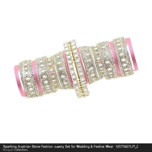 Sparkling Austrian Stone Fashion Jewelry <b>Set</b> for Wedding & Festive Wear 10575607LPI_2.4 <b>Bangle</b> Collection - Product Image 2