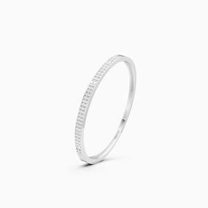 Luxurious 1.9 Ct Lab Grown Diamond Eternity Two Row <b>Bangle</b> In 9K Yellow White And Rose <b>Gold</b> - Product Image 2