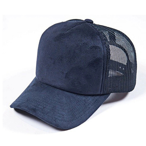 Wholesale Custom 5 Panel Suede Trucker <b>Cap</b> Embroidery Woven Patch Logo Mesh Snap Back Gorras High Quality Mens Trucker <b>Hat</b> - Product Image 3