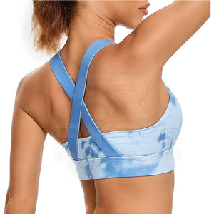 Soutien-gorge de sport personnalisé à compression par sublimation pour femmes, soutien-gorge athlétique en gros avec coussinets amovibles à faible MOQ - Product Image 3
