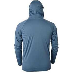 เสื้อตกปลาผู้ชายสีเขียวมะกอก แขนยาว UPF 50 ป้องกันรังสียูวี มีฮู้ด สีพื้น ผ้าโพลีเอสเตอร์ แบบสวมหัว - Product Image 4