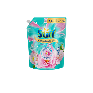 Detergente Líquido Concentrado para Ropa Vietnam Surf, Aroma a Flor de Té y Lirio, 3.6 kg, Bolsa Verde Azulado, Paquete de 4 Unidades en Caja - Product Image 2