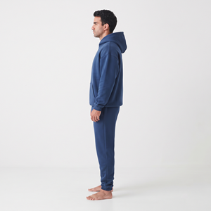Ensemble de survêtement décontracté pour homme avec sweat à capuche à manches longues et poche zippée, pantalon de survêtement, 2 pièces - Product Image 3