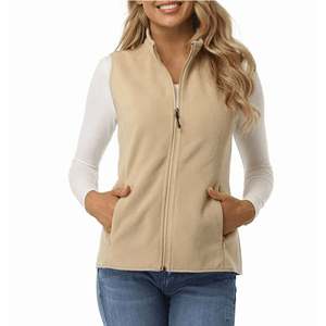 Nuevo Chaleco Térmico de Moda para Exteriores, Grueso, de Forro Polar, con Cremallera, Varios Colores, Deportivo, para Yoga, sin Mangas, con Patrón Sólido - Product Image 3