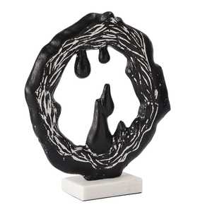 Abstract Aluminum Eco-Friendly Durable Home <b>Decor</b> Sculpture Circular Artistic Handmade for Living Room Tabletop Modern Design - Product Image 1