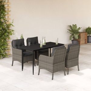 Conjunto de Comedor para Jardín en Gris - Product Image 1