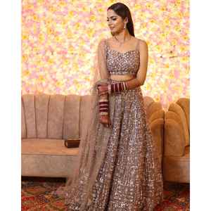 Designer Women's Party Wear Lehenga Choli with <b>Beautiful</b> Multi Sequence Work - Product Image 6