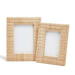 กรอบรูปหวายสานลายทอ งานไม้แกะสลัก กรอบรูปไม้ อัลบั้มรูป กรอบรูปสมัยใหม่ - Product Image 4