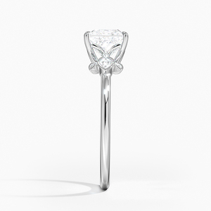 BOJ <b>Ring</b> 045 Princess Cut 925 <b>Silver</b> Grand Fiore Diamond & Rhodium Plated Wedding 2ct D Color VVS1 Moissanite GRA Certified <b>Ring</b> - Product Image 3