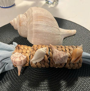 Anneau de serviette unique en coquillage marin pour la décoration de table de haute couture, la décoration de complexe hôtelier et les événements de fête sur la plage - Product Image 6