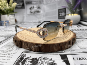 Gafas de Sol con Lentes Degradadas Sin Montura, con Diamantes Moissanite, Gafas de Lujo para Hombre y Mujer, Estilo Hip Hop, Regalo de Diseñador - Product Image 2