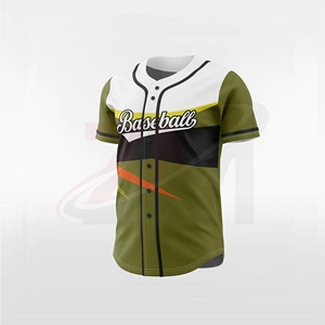 Camiseta de Béisbol Personalizada con Estampado Sublimado, Verde Oliva, Blanco y Negro, Manga Corta, Unisex, para Adultos, Ropa Deportiva Transpirable - Product Image 4