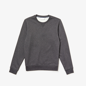 Sudadera de cuello redondo negra para hombre, corte regular, informal, tejida, 100% algodón, para otoño - Product Image 5