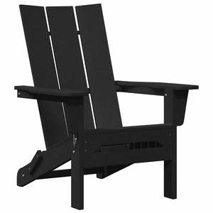 Meubles de jardin noirs en 2 pièces, chaises en plastique 74,5 x 80,5 x 90 cm - Product Image 4