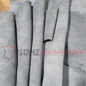 Cuir suédé gris en peau de vache, de chèvre et d'agneau, couleurs et épaisseurs personnalisables pour sacs, ceintures, chaussures et vêtements - Product Image 2