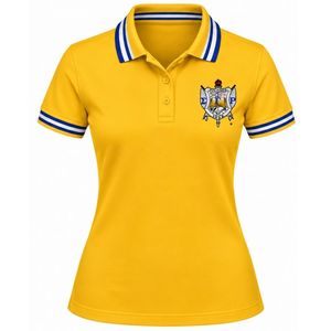 Camiseta Polo Sigma Gamma Rho Amarilla para Mujer, Manga Corta, con Cuello, Letras Griegas, Ropa de Sororidad, Informal, para Golf y Deportes - Product Image 1