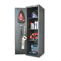 Armoire de garage robuste avec éclairage LED intégré, support OEM, pour rangement d'outils, industrie mécanique, commande minimum 1 ensemble, finition poudrée