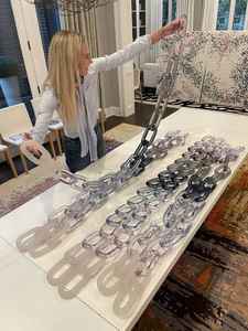 Ovel Shape <b>Resin</b> Chain Wall Art Strand Acrylic Link Hanging Decor Multicolor Loop Ornament Wholesale Interior Design Product - Product Image 4