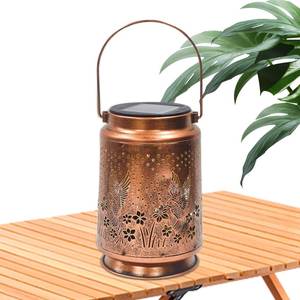 Ensemble de 3 lanternes à bougies marocaines en métal noir, style vintage, avec dôme en verre ajouré, porte-bougie, décoration pour la maison et les mariages - Product Image 3