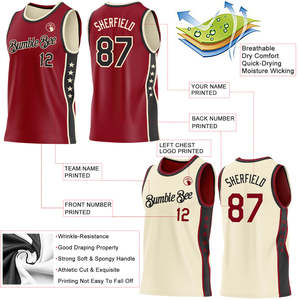 Ensemble d'uniformes de basketball réversibles personnalisés pour hommes – Maillot en mesh de haute qualité, tenue de sport d'équipe, design personnalisé, vente en gros - Product Image 3