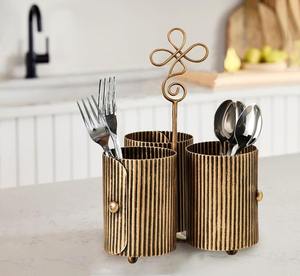 Porte-couverts en métal multi-usages, adapté pour contenir des ustensiles, des pailles, des serviettes ou des outils de cuisine - Product Image 6