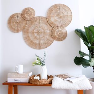 Wholesaler Woven Seagrass <b>Wall</b> Basket Natural Boho Wicker Rattan <b>Wall</b> Decor Plate Hanging Made in Vietnam - Product Image 5