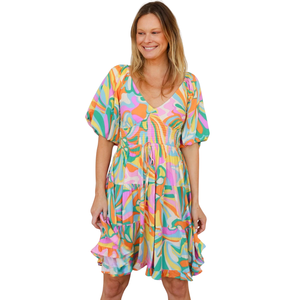 Mini Vestido Estampado Floral para Mujer, Ligero, Ropa de Verano - Product Image 5
