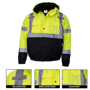 Conjunto de Ropa de Trabajo de Poliéster Resistente OEM para Obras de Construcción, Alta Visibilidad, Impermeable, Ropa de Trabajo de Invierno Resistente al Frío y Segura - Product Image 5