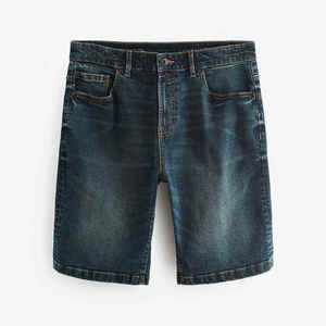 Shorts en jean baggy taille mi-haute pour homme, qualité supérieure, décontractés, séchage rapide, respirants, couleur unie - Product Image 1
