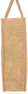 Sac fourre-tout tendance en jute naturel, taille personnalisable, réutilisable pour les courses, avec doubles poignées non tissées et fermeture éclair, idéal pour la vente au détail - Product Image 2