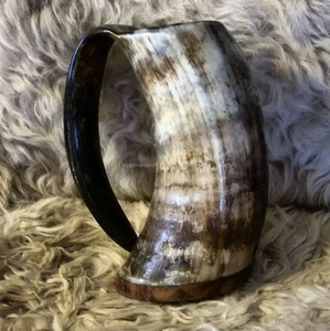 Tasse à boire Viking en corne de buffle faite à la main Nouveau design pour la bière et le café d'Inde - Product Image 3