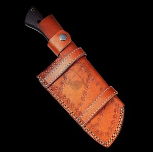 Personalized Handmade Rain Drop Pattern Damascus Steel Serbian Cleaver Chopper Butchers Knife Handmade Meat Cleaver Knife - Product Image 6